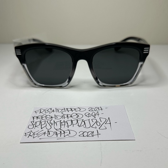 NWT MENS BURBERRY COOPER SUNGLASSES BE4348F 394887 BLACK W/ALL ACCESSORIES - Picture 8 of 13